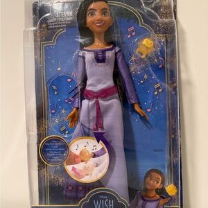 Disney Doll in Purple Dress with Pink and Gold Accents